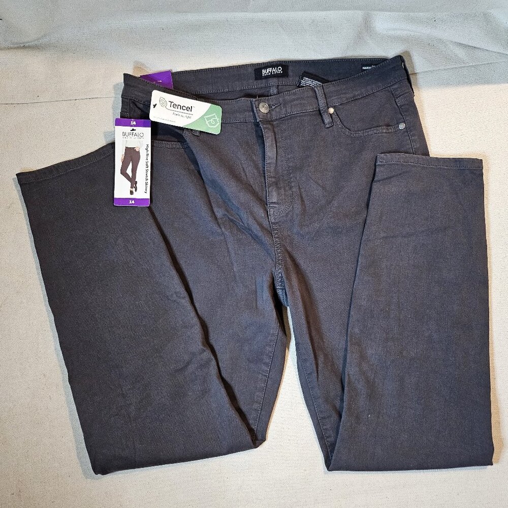 Buffalo David Bitton Women's High Rise Jeans in Charcoal Gray